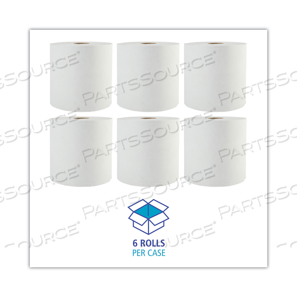 BOARDWALK GREEN UNIVERSAL ROLL TOWELS, 1-PLY, 8" X 800 FT, NATURAL WHITE/CARTON by Boardwalk