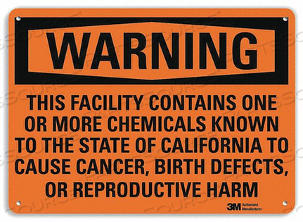 WARNING SIGN FACILITY CONTAINS CHEMICALS by Lyle Signs Inc.