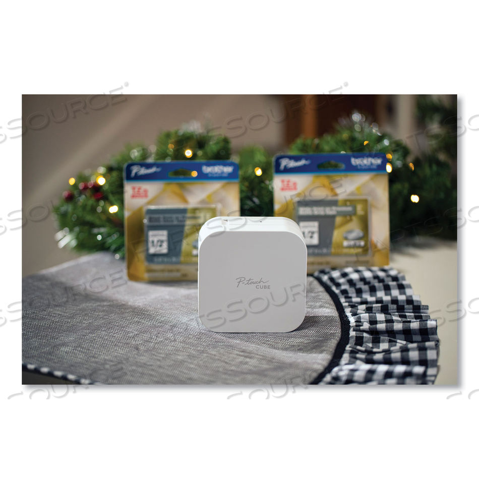 PT-P300BT P-TOUCH CUBE LABEL MAKER, 20 MM/S PRINT SPEED, 2.5 X 4.6 X 4.6 by Brother