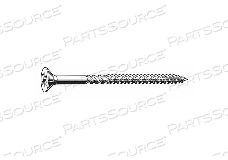 MULTI-MATERIAL SCREW, #10 SIZE, 3 IN LG, STEEL, ZINC PLATED, FLAT, PHILLIPS, PHILLIPS by Fabory