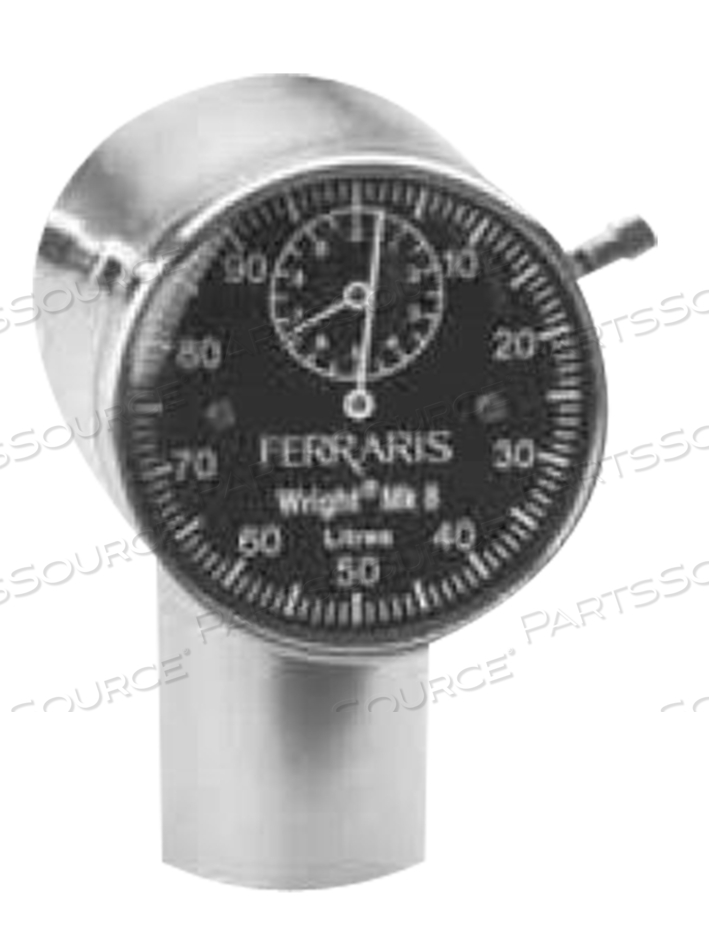 RESPIROMETER, ANALOG, MARK 8, TO 100 LITERS, SMALL FACE (INCLUDES RESPIROMETER, 2 ADAPTERS, HARNESS, PADDED CASE, IFU) by Anesthesia Associates