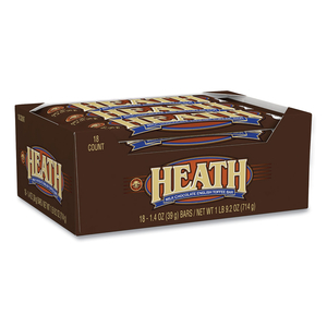 MILK CHOCOLATE ENGLISH TOFFEE CANDY BAR, 1.4 OZ BAR, 18 BARS/BOX by HEATH