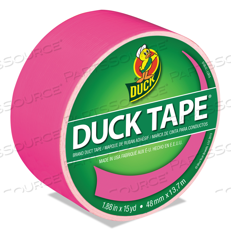 COLORED DUCT TAPE, 3" CORE, 1.88" X 15 YDS, NEON PINK by Duck