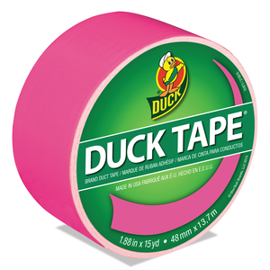 COLORED DUCT TAPE, 3" CORE, 1.88" X 15 YDS, NEON PINK by Duck COLORED DUCT TAPE, 3" CORE, 1.88" X 15 YDS, NEON PINK by Duck