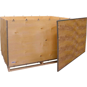 6-PANEL SHIPPING CRATE WITH LID & PALLET, 72" X 48" X 48" O.D. by National Corrugate LLC