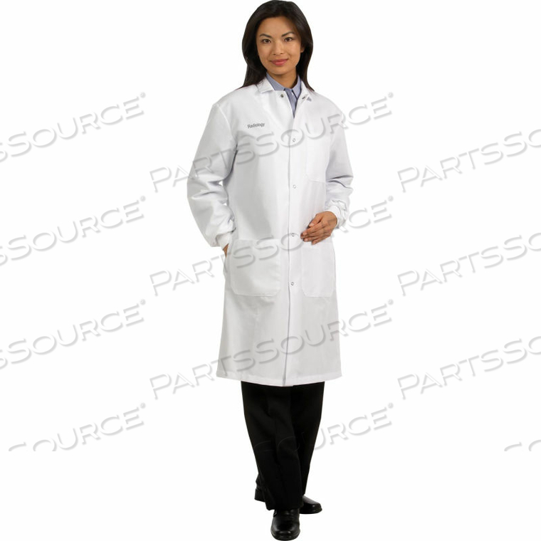 UNISEX SNAP FRONT LAB COAT, WHITE, XS by Superior Surgical, LLC UNISEX SNAP FRONT LAB COAT, WHITE, XS by Superior Surgical, LLC