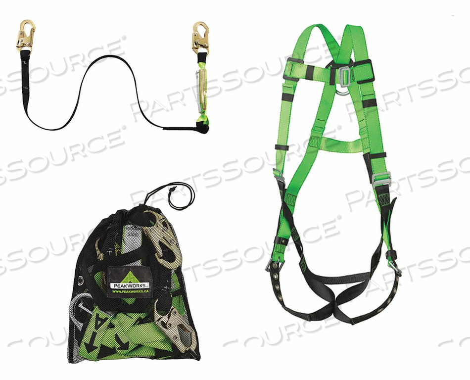 FALL KIT HARNESS 6FT.LANYARD SN HOOK BAG by SureWerx