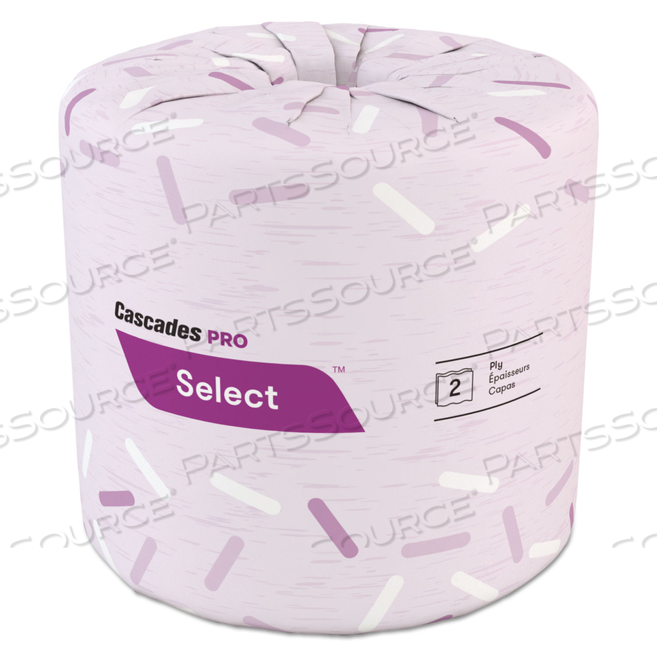 SELECT STANDARD BATH TISSUE, 2-PLY, WHITE, 4 X 3.19, 500/ROLL by Cascades PRO