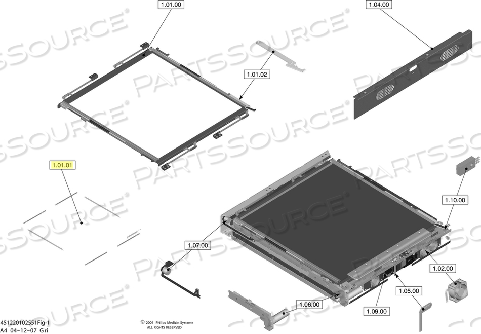 SET OF SPRINGS GRID BUCKY UNIT 2 by Philips Healthcare