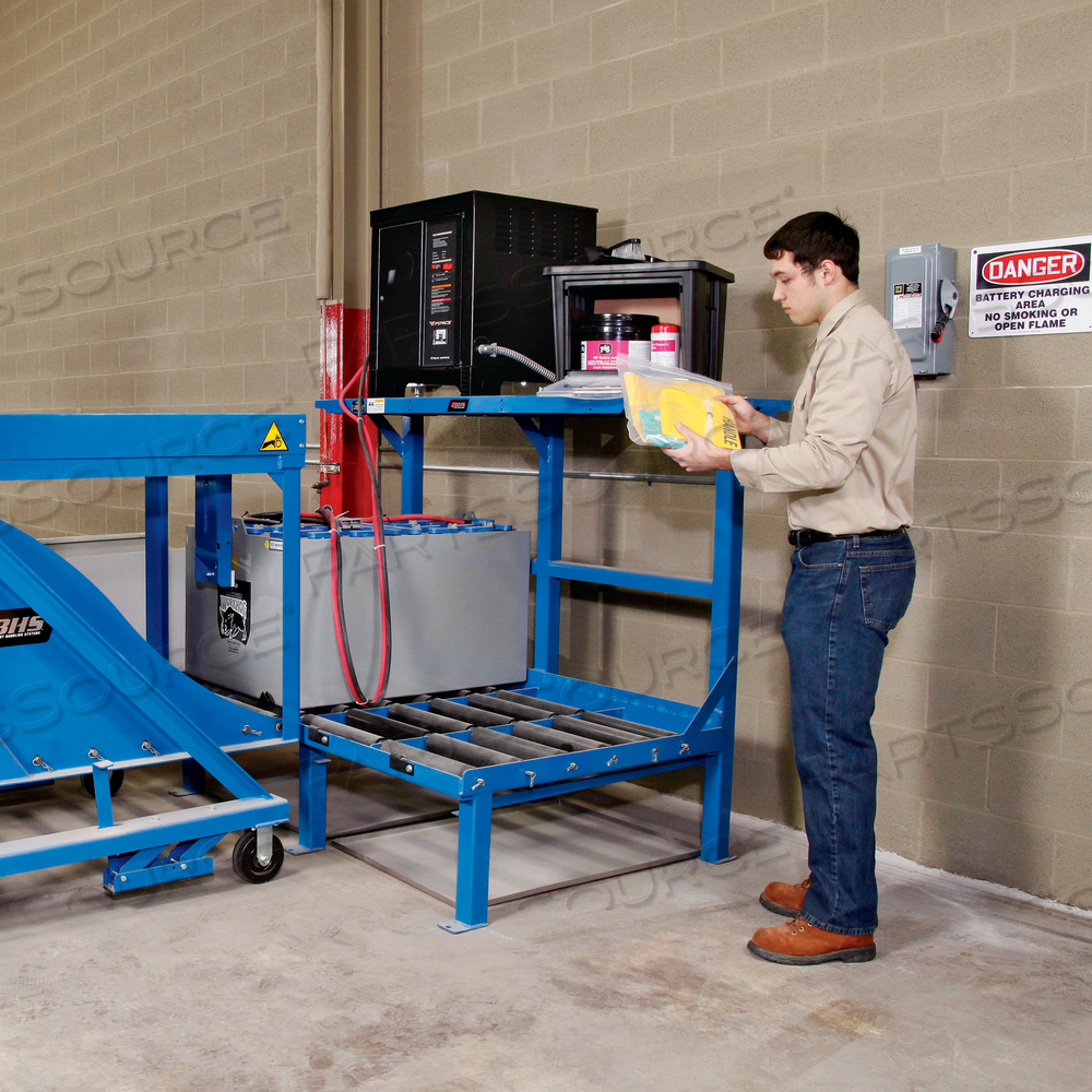 PIG BATTERY ACID-NEUTRALIZING SPILL KIT IN SEE-THRU BIN by New Pig Corporation