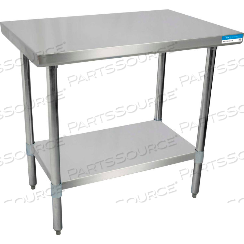 WORKBENCH W/UNDERSHELF, 18 GA. 430 SERIES STAINLESS, 24"WX18"D by BK Resources, Inc. WORKBENCH W/UNDERSHELF, 18 GA. 430 SERIES STAINLESS, 24"WX18"D by BK Resources, Inc.