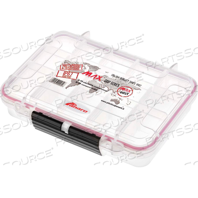 WATERPROOF TACKLE BOX 3-15 COMPARTMENTS - 9-1/16"L X 6-7/8"W X 2-3/32"H by Plastica Panaro Usa, Inc. WATERPROOF TACKLE BOX 3-15 COMPARTMENTS - 9-1/16"L X 6-7/8"W X 2-3/32"H by Plastica Panaro Usa, Inc.