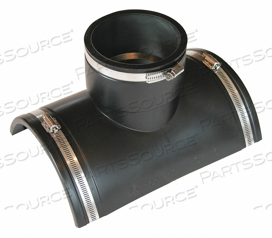 FLEXIBLE TAP SADDLE TEE, PVC, FOR 6 IN PIPE, 3 CLAMPS INCLUDED by Fernco