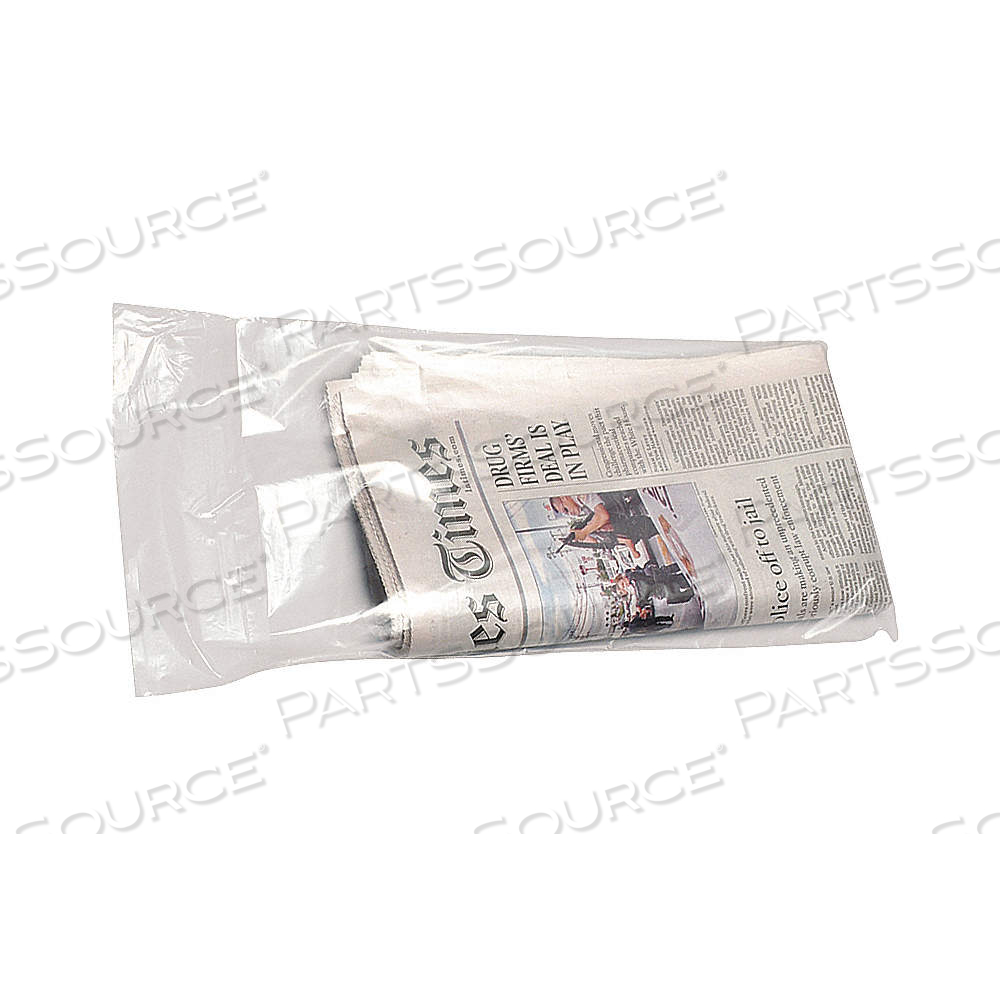 POLY BAGS, 0.65 MIL THICK, 7 1/2 IN WD, 21 IN LG, CASE PACK, POLYPROPYLENE (PP) by Approved Vendor POLY BAGS, 0.65 MIL THICK, 7 1/2 IN WD, 21 IN LG, CASE PACK, POLYPROPYLENE (PP) by Approved Vendor