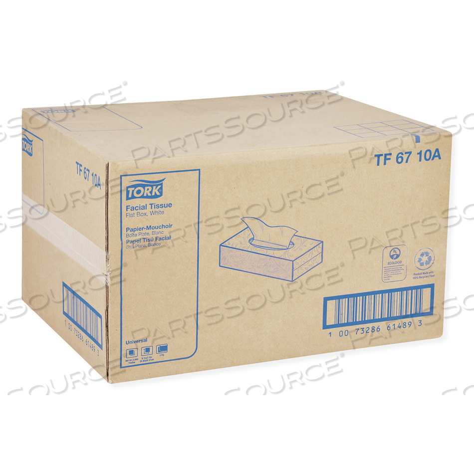 UNIVERSAL FACIAL TISSUE, 2-PLY, WHITE/BOX by Tork UNIVERSAL FACIAL TISSUE, 2-PLY, WHITE/BOX by Tork