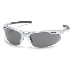 SS4520D PYRAMEX GRAY POLYCARBONATE SAFETY GLASSES SILVER POLYCARBONATE FRAME by Pyramex