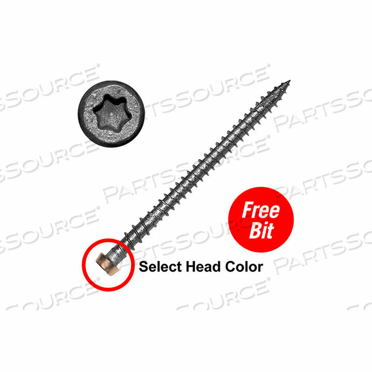 10 X 2-3/4" C-DECK COMPOSITE 305 STAINLESS STEEL STAR DRIVE DECK SCREWS - FIRE PIT - PKG OF 1750 by Screw Products, Inc.