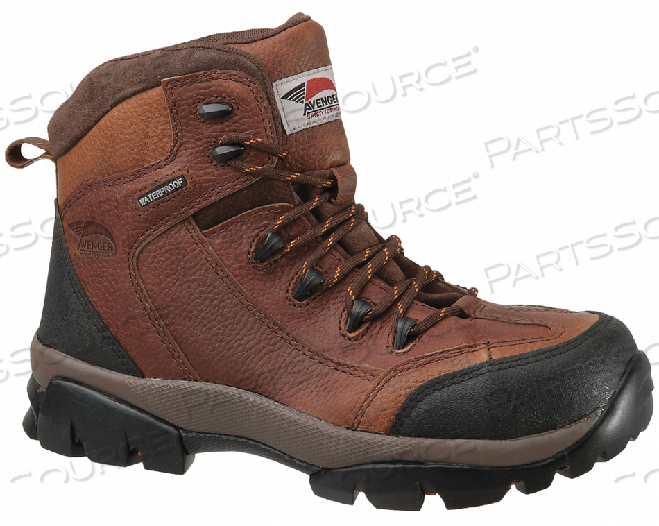 6 WORK BOOT 8-1/2 WIDE BRN COMPOSITE PR by Avenger Safety Footwear