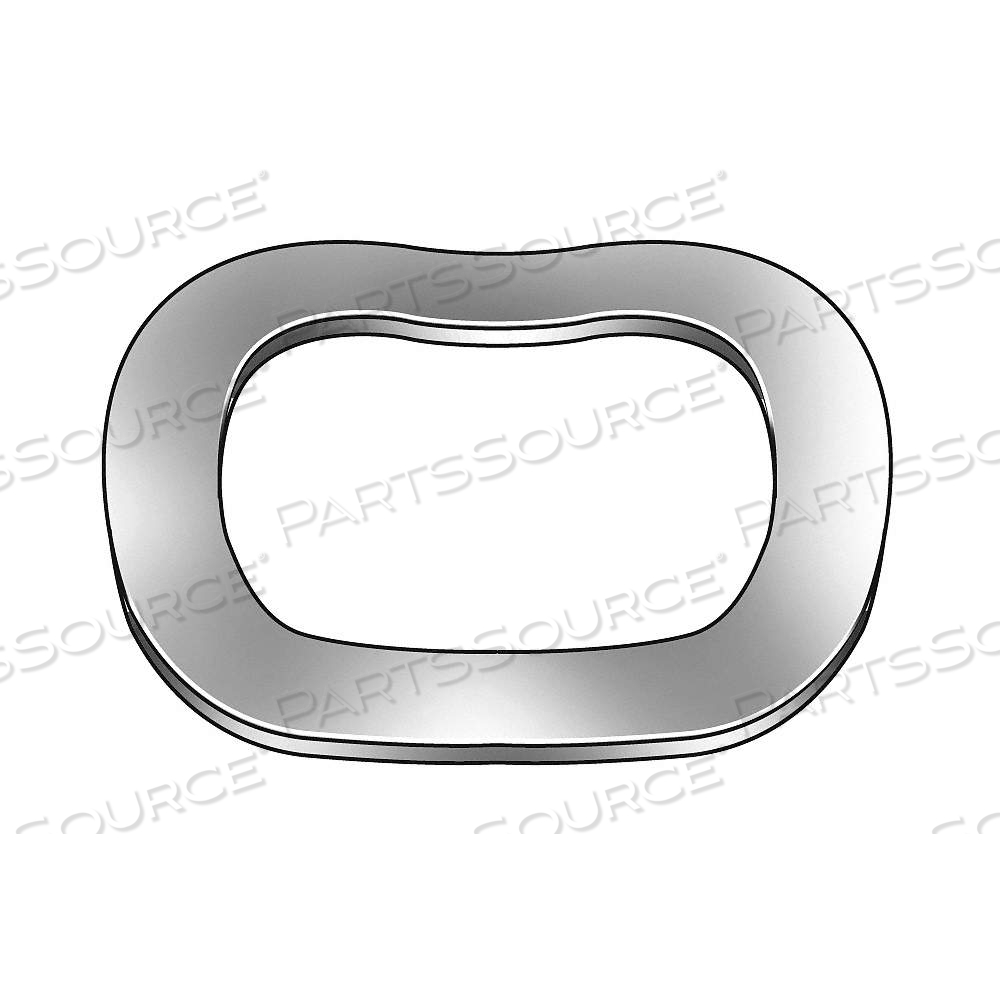 WAVE WASHER, FOR SCREW SIZE #5, STAINLESS STEEL, PLAIN, 0.128 IN INSIDE DIA, 0.005 IN THICK by Approved Vendor WAVE WASHER, FOR SCREW SIZE #5, STAINLESS STEEL, PLAIN, 0.128 IN INSIDE DIA, 0.005 IN THICK by Approved Vendor