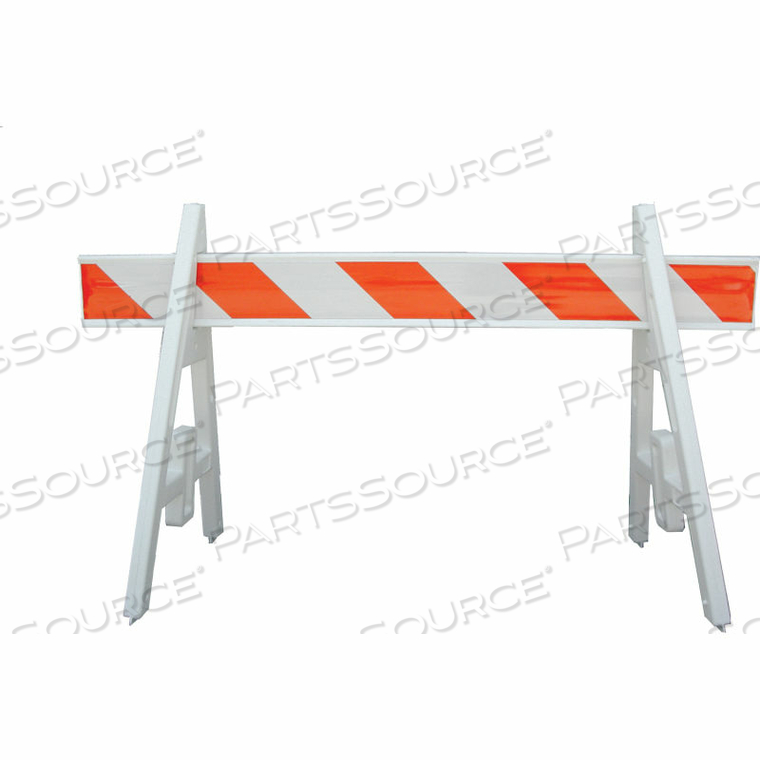 TRAFFIC BARRICADE A-FRAME 6 FT. WITH 1 RAIL by Plasticade