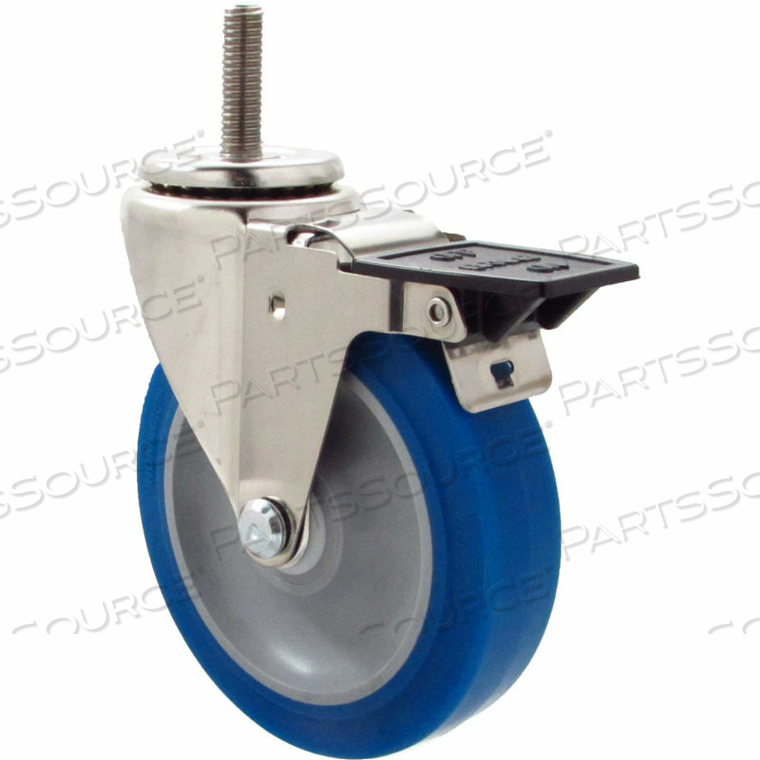 CASTERS SWIVEL STEM CASTER - 5"DIA. NOMADIC, THREADED WITH TECH LOCK, 1-1/2"H STEM by Superior Casters, Inc.