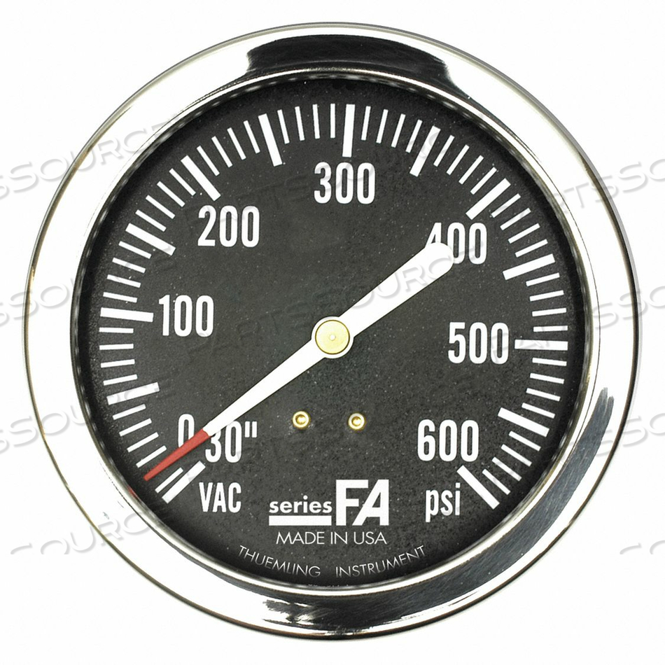COMPOUND GAUGE 0 TO 400 PSI 3-1/2 DIAL by Thuemling Instrument Group