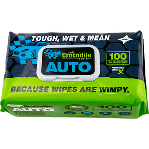 CROCODILE CLOTH PROFESSIONAL AUTO CLEANING CLOTH WIPES, 100 WIPES/PACK by Nuvik USA Inc