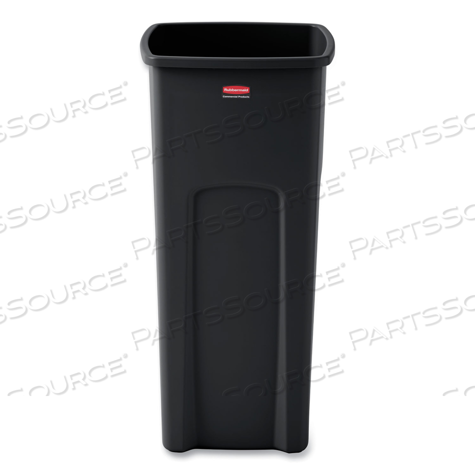 UNTOUCHABLE SQUARE WASTE RECEPTACLE, 23 GAL, PLASTIC, BLACK by Rubbermaid Medical Division