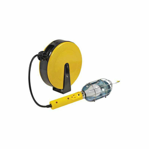 PRO TROUBLE LIGHT W/TAP, RETRACTABLE REEL, 40'L CORD, 16/3 GA, YW/BLK, 4-PK by Bayco