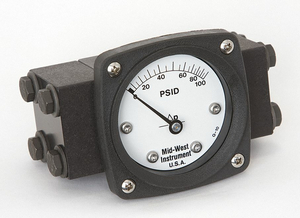 PRESSURE GAUGE 0 TO 100 PSI by Mid-West Instrument