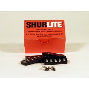 3001X SHURLITE SINGLE FLINT RENEWALS,40 HOLDERS OF 5 FLINTS by Shurlite