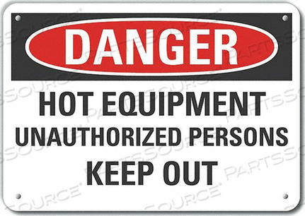 DECAL DANGER HOT EQUIPMENT 14X10 by Lyle Signs Inc.