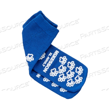 TERRIES™ ADULT SLIPPER SOCKS, X-LARGE, ROYAL BLUE (48 PER CASE) by McKesson