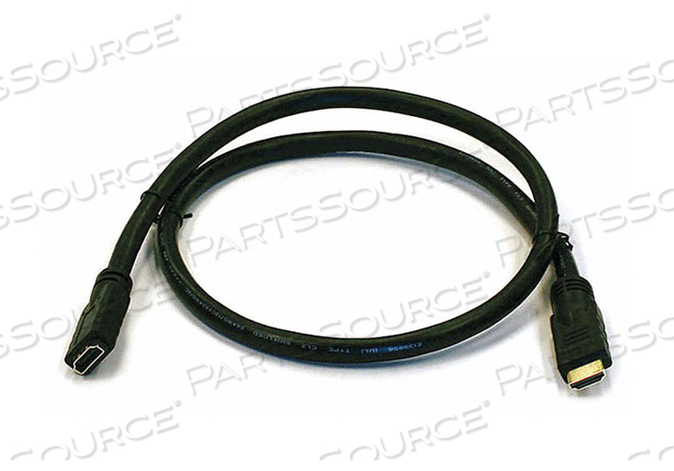 HDMI EXTENSION CABLE BLACK 3 FT. 24AWG by Monoprice, Inc.