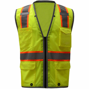 1701, CLASS 2 HEAVY DUTY SAFETY VEST, LIME, XL by GSS Safety LLC
