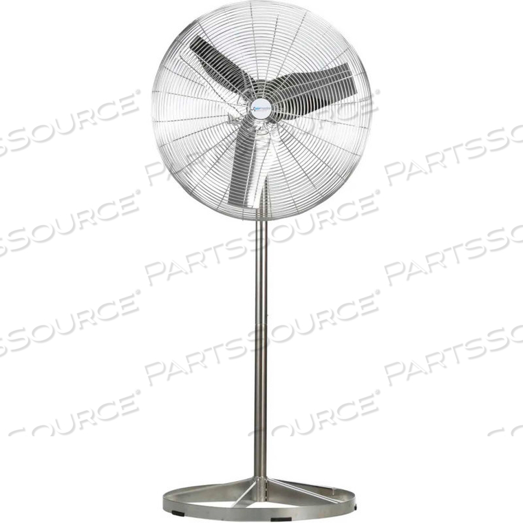 PWIISS20 20 INCH PEDESTAL FAN, WASHDOWN 1/15 HP 2670 CFM, NON-OSCILLATING 