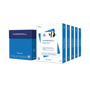 COPY PLUS PRINT PAPER, 92 BRIGHT, 20 LB BOND WEIGHT, 8.5 X 11, WHITE, 500 SHEETS/REAM, 5 REAMS/CARTON by Hammermill COPY PLUS PRINT PAPER, 92 BRIGHT, 20 LB BOND WEIGHT, 8.5 X 11, WHITE, 500 SHEETS/REAM, 5 REAMS/CARTON by Hammermill