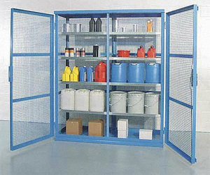 ENCLOSED CONTAINMENT SHELVES GALVANIZED by Denios