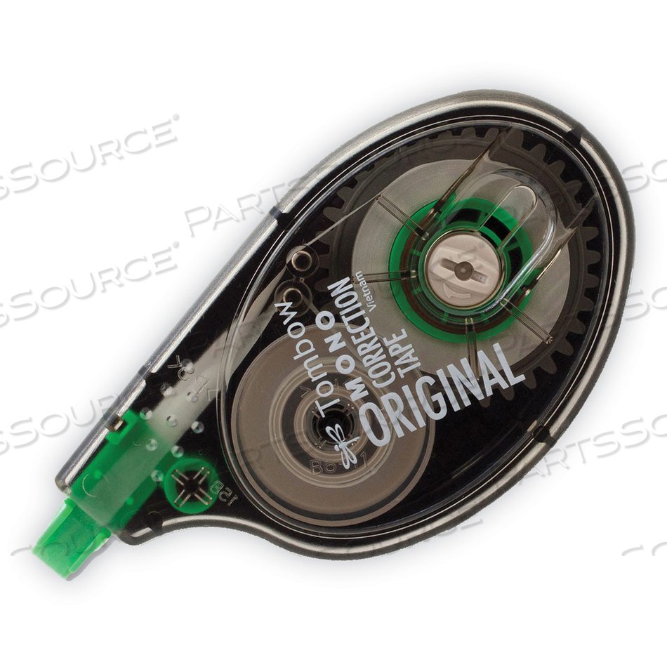 MONO CORRECTION TAPE, GRAY/CLEAR APPLICATOR, 0.17" X 394", WHITE TAPE by Tombow