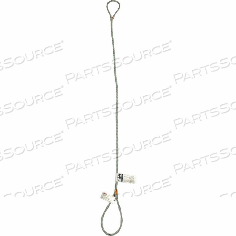 LIFT AMERICA WIRE ROPE SLING 1" X 8' EYE & EYE, 9800/11200/22400 LBS CAP by Mazzella Lifting Technologies LIFT AMERICA WIRE ROPE SLING 1" X 8' EYE & EYE, 9800/11200/22400 LBS CAP by Mazzella Lifting Technologies
