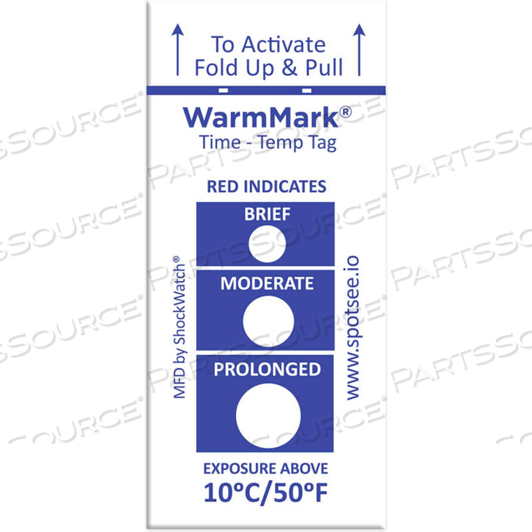 TEMPERATURE INDICATOR LABEL HEAT PK100 by Shockwatch Inc