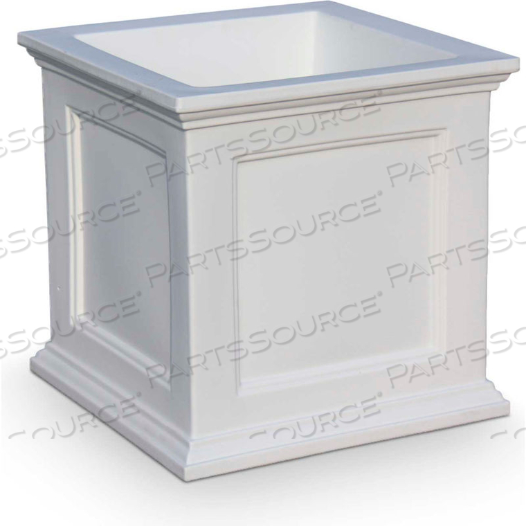 FAIRFIELD 20" X 20" SQUARE PLANTER, WHITE by Mayne Mail Post Inc FAIRFIELD 20" X 20" SQUARE PLANTER, WHITE by Mayne Mail Post Inc