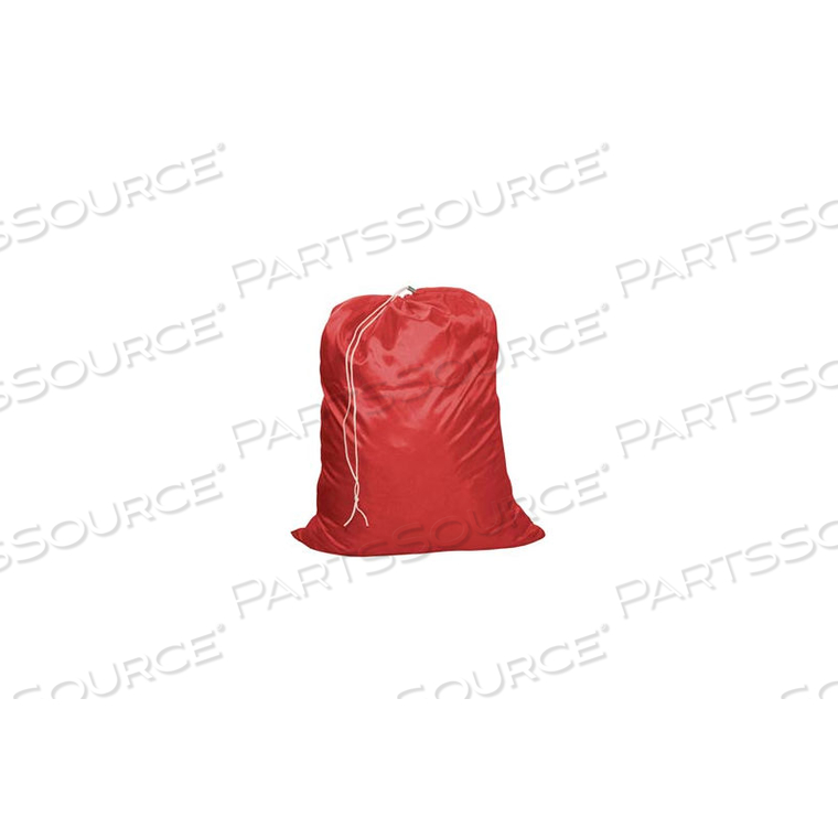 25" DRAWCORD LAUNDRY BAG, NYLON, RED, STRAIGHT BOTTOM by H.G. Maybeck Company