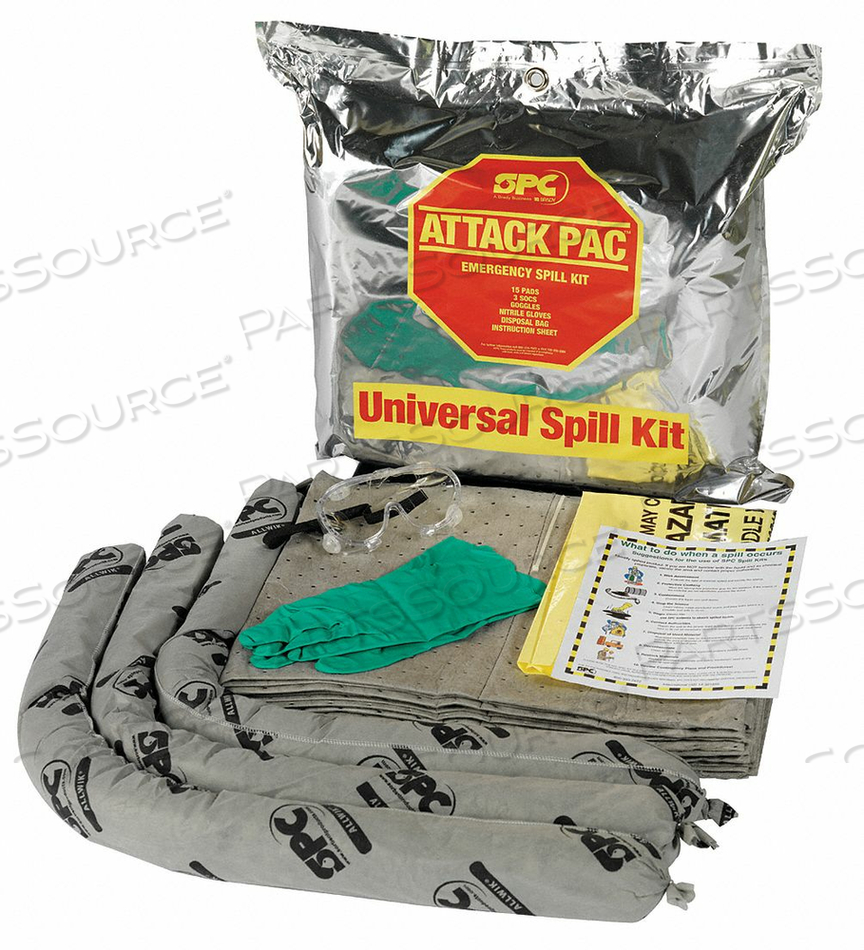 SPILL KIT UNIVERSAL SILVER PK4 by Brady Americas