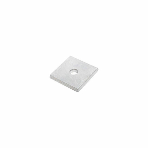 3/4" SQUARE PLATE WASHER - 13/16" I.D. - 3/16" THICK - STEEL - GALVANIZED - GRADE 2 - PKG OF 25 by Titan Fasteners