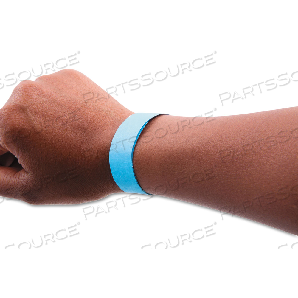SECURITY WRISTBANDS, SEQUENTIALLY NUMBERED, 10" X 0.75", BLUE by Sicurix