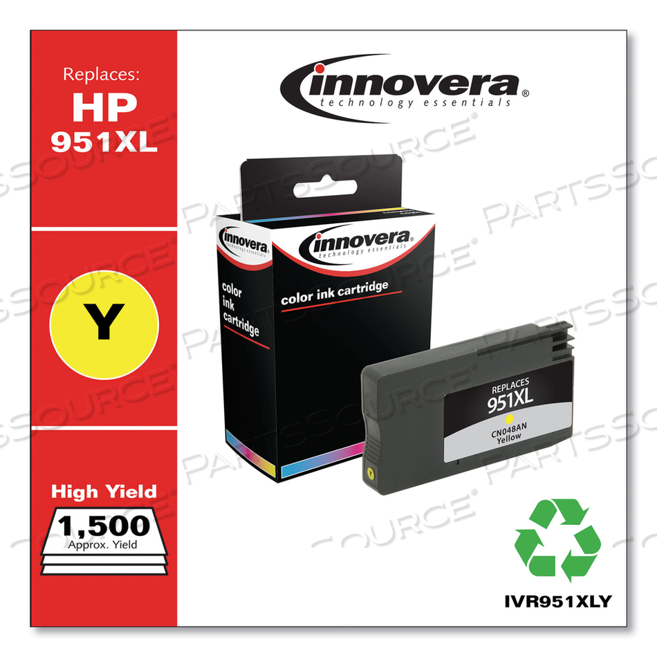 REMANUFACTURED YELLOW HIGH-YIELD INK, REPLACEMENT FOR 951XL (CN048AN), 1,500 PAGE-YIELD by Innovera