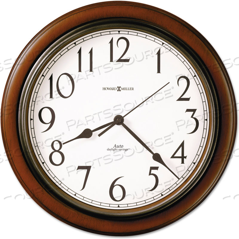 TALON WALL CLOCK, 15-1/4", CHERRY 