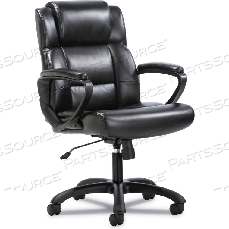 SADIE MID-BACK EXECUTIVE CHAIR, WITH FIXED PADDED ARMS, IN BLACK (HVST305) 