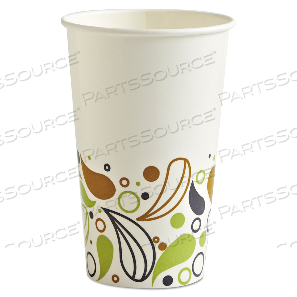 DEERFIELD PRINTED PAPER COLD CUPS, 16 OZ, 20 CUPS/SLEEVE, 50 SLEEVES/CARTON 